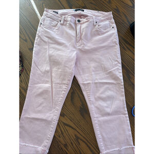 Kut from the kloth ankle jeans cuffed hem size 16W pink rose high rise stretch